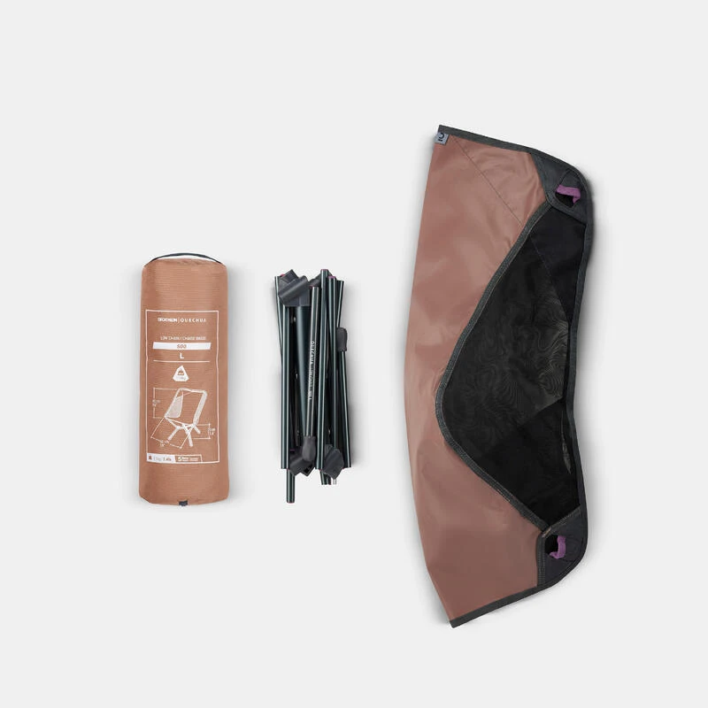 Quechua CHAISE BASSE PLIANTE DE CAMPING MH500 MARRON â Image 3