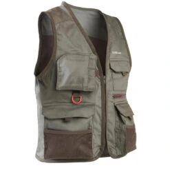 Gilet De PĂȘche Junior - FV 100 S Kaki