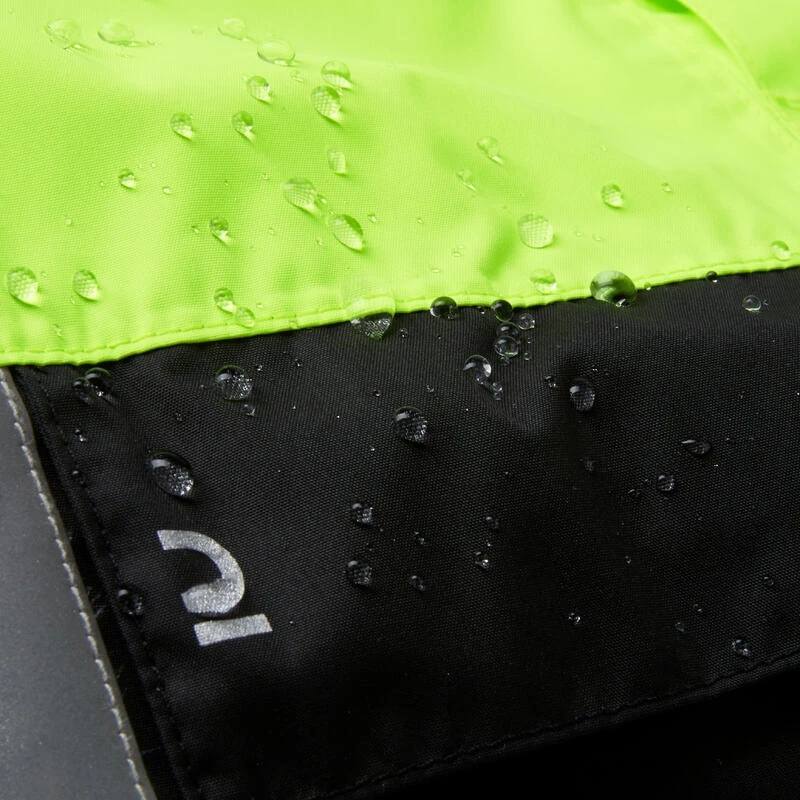 BTWIN PONCHO PLUIE VISIBILITE JOUR NUIT 560 NOIR JAUNE FLUO â Image 8