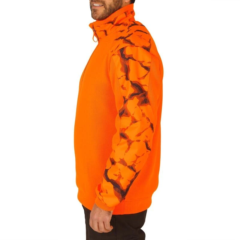 Pull Chasse Renfort Orange Fluo 500 â Image 4