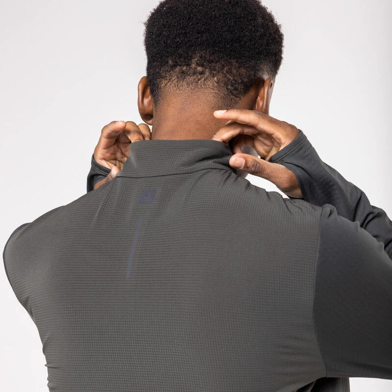 Kalenji T-shirt Running Manches Longues Chaud Homme - Warm 500 Vert FoncĂ© â Image 5