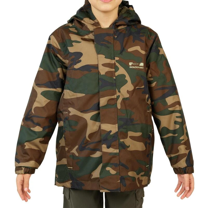 Veste Chasse Chaude 100 Junior Camouflage Vert â Image 2