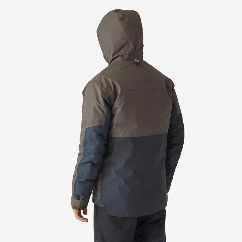 Veste De Pêche Imperméable Chaude Homme - FJ 500 TH Kaki – Image 2
